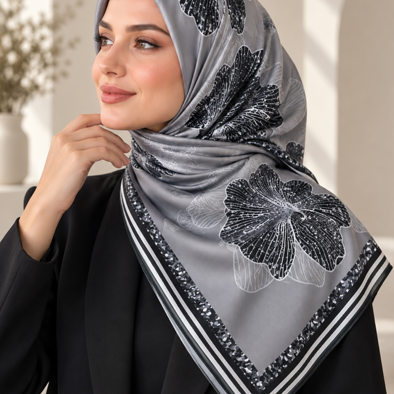 Mısırlı Eşarpları Tesettür Giyim Cocoon Twill Kadın Eşarp