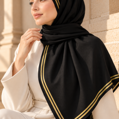 Enba Biyeli Medine İpeği Düz Renk Eşarp 100x100 cm – Şıklık ve Konfor